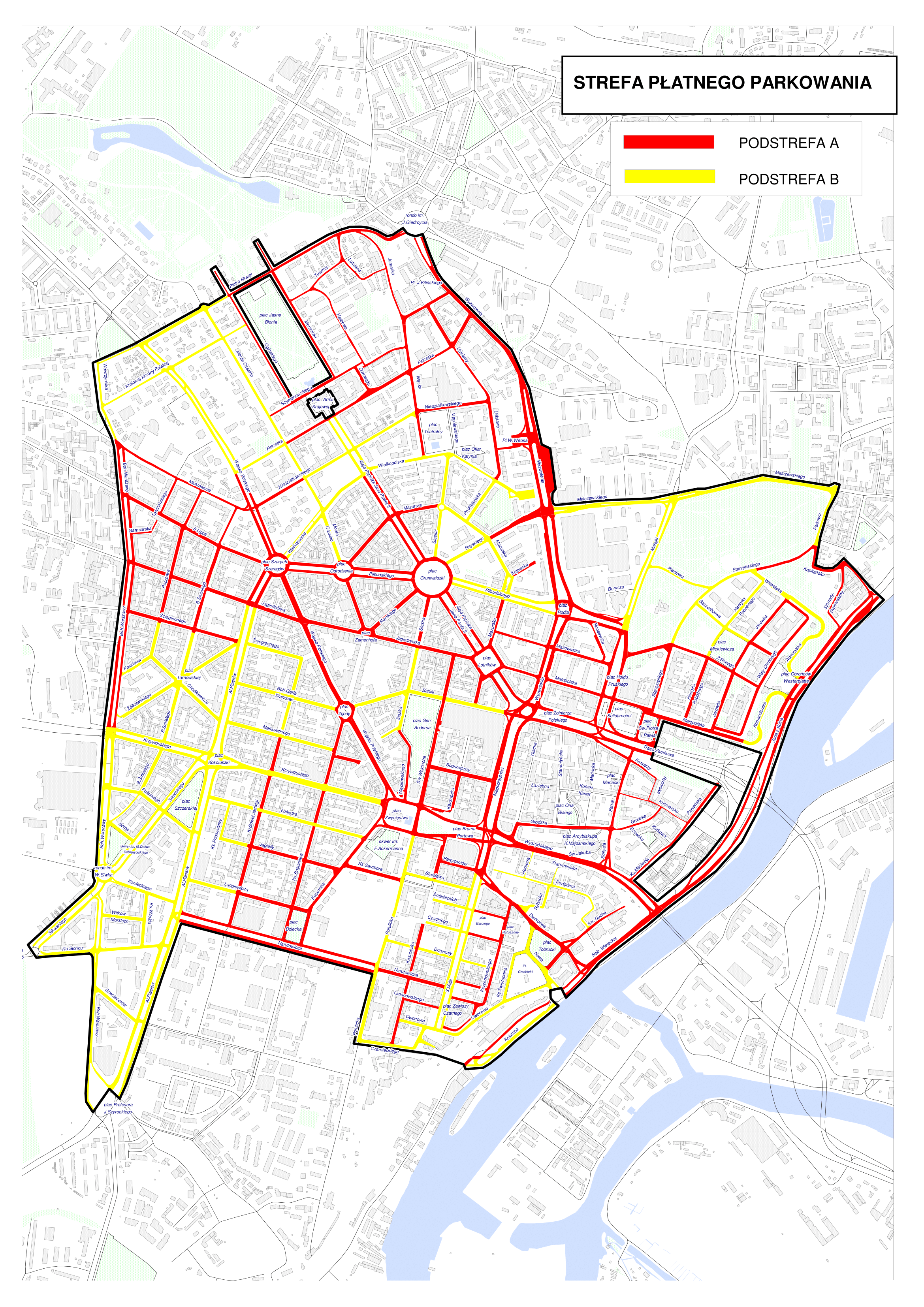 Strefa Platnego Parkowania Szczecin Mapa I Cennik Strefy Platnego Parkowania